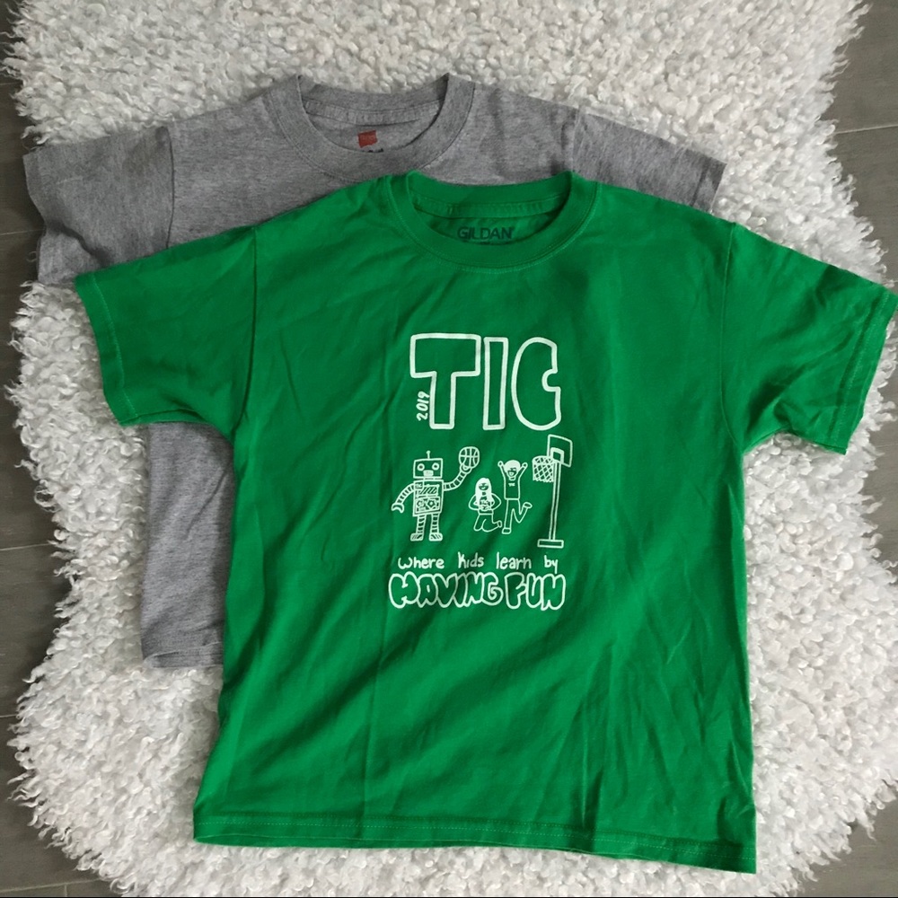 Boys T-Shirts grey and green